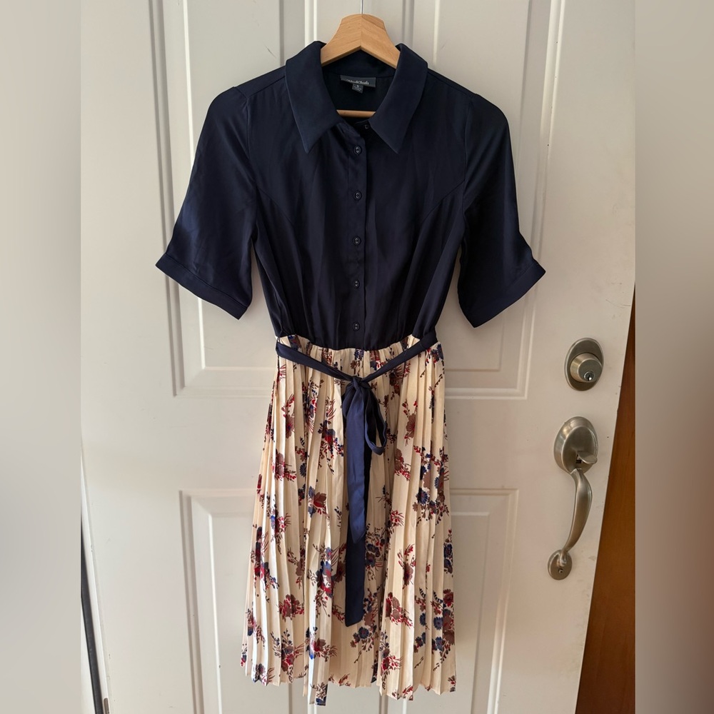 ModCloth Button Down Floral Midi Dress